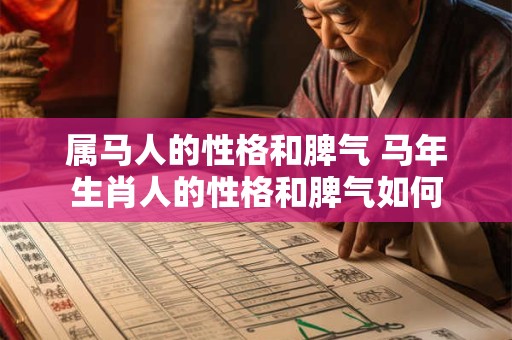 属马人的性格和脾气 马年生肖人的性格和脾气如何 属马人的性格和脾气 马年生肖人的性格和脾气如何