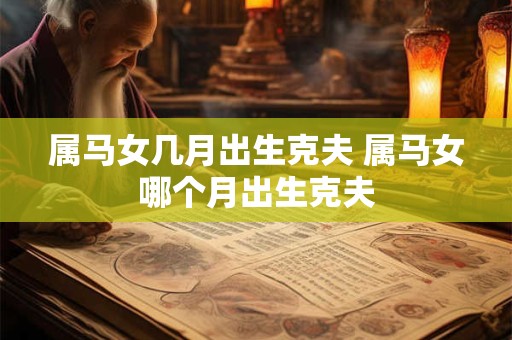 属马女几月出生克夫 属马女哪个月出生克夫