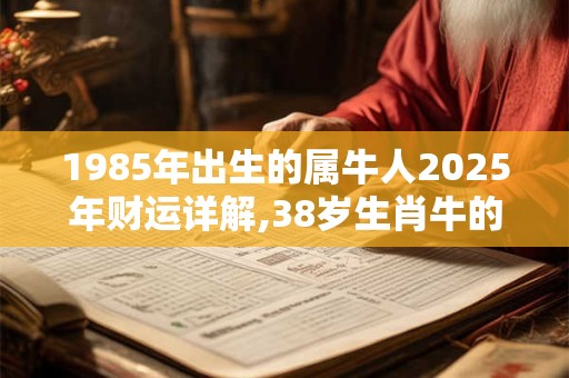 1985年出生的属牛人2025年财运详解,38岁生肖牛的最新运程