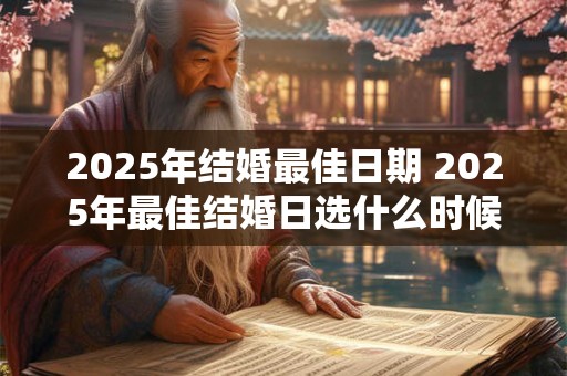 2025年结婚最佳日期 2025年最佳结婚日选什么时候