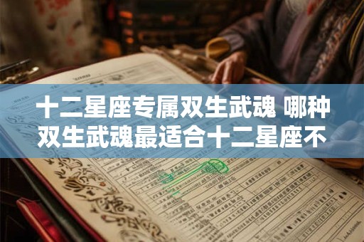 十二星座专属双生武魂 哪种双生武魂最适合十二星座不同性格的人