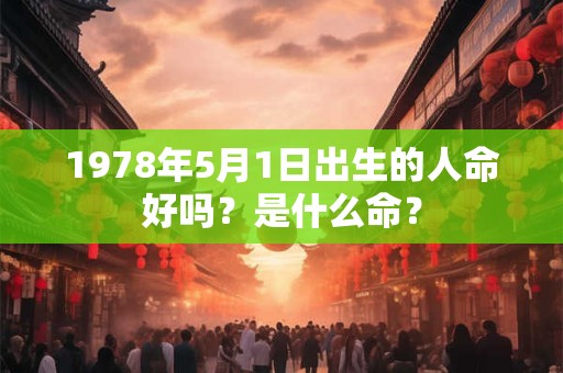 1978年5月1日出生的人命好吗？是什么命？