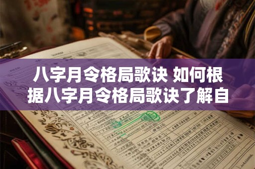 八字月令格局歌诀 如何根据八字月令格局歌诀了解自己的命运