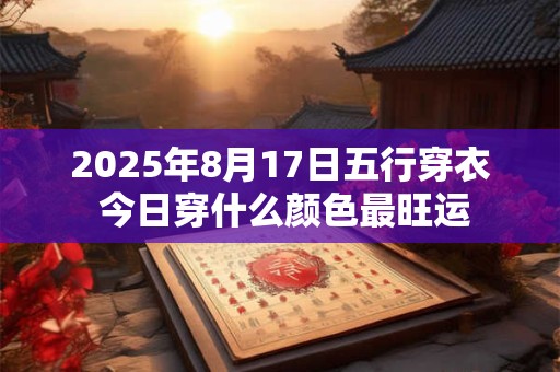 2025年8月17日五行穿衣 今日穿什么颜色最旺运