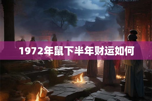 1972年鼠下半年财运如何