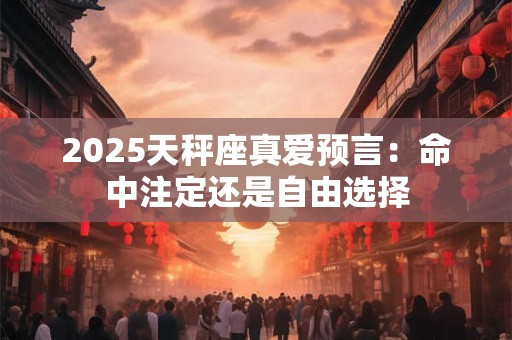 2025天秤座真爱预言：命中注定还是自由选择