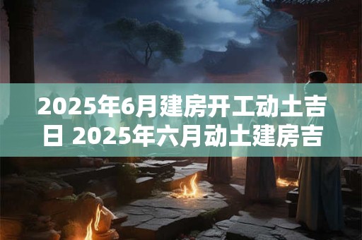 2025年6月建房开工动土吉日 2025年六月动土建房吉日是哪天