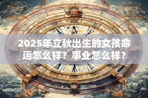 2025年立秋出生的女孩命运怎么样？事业怎么样？