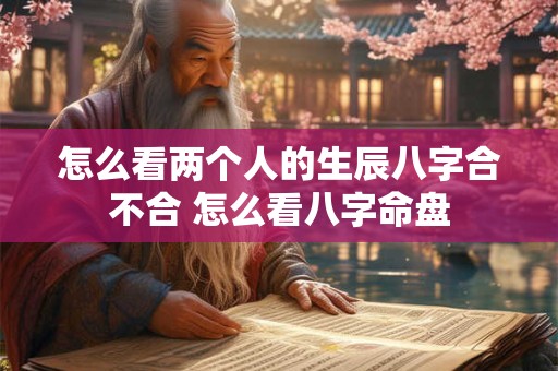 怎么看两个人的生辰八字合不合 怎么看八字命盘