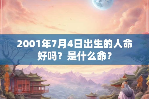 2001年7月4日出生的人命好吗？是什么命？