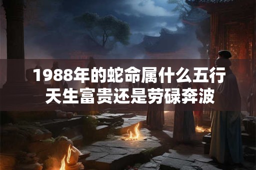 1988年的蛇命属什么五行 天生富贵还是劳碌奔波
