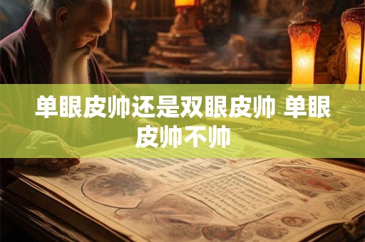 单眼皮帅还是双眼皮帅 单眼皮帅不帅