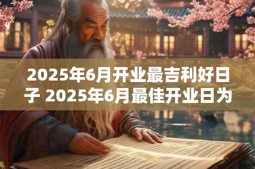 2025年6月开业最吉利好日子 2025年6月最佳开业日为何