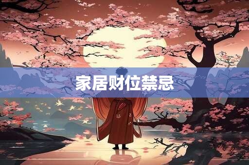 家居财位禁忌
