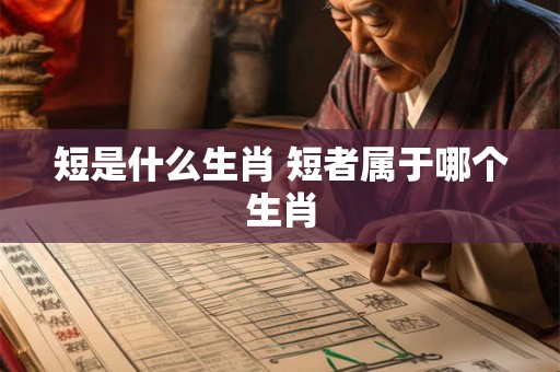 短是什么生肖 短者属于哪个生肖
