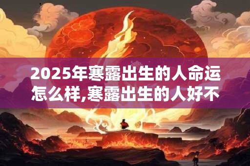 2025年寒露出生的人命运怎么样,寒露出生的人好不好？