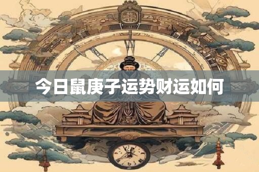 今日鼠庚子运势财运如何 今日鼠庚子运势财运如何