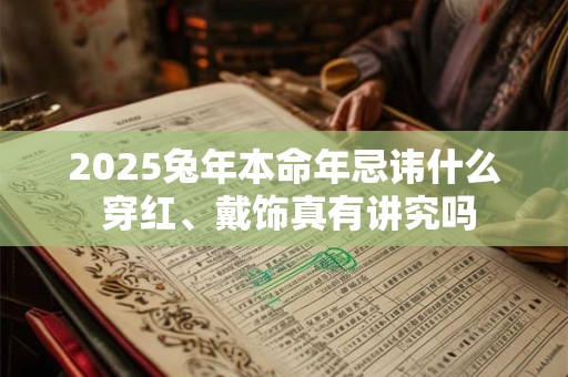 2025兔年本命年忌讳什么 穿红、戴饰真有讲究吗 2025兔年本命年忌讳什么 穿红、戴饰真有讲究吗