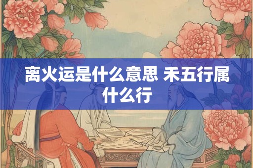 离火运是什么意思 禾五行属什么行