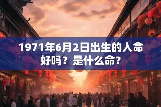 详细阅读:1971年6月2日出生的人命好吗?是什么命? 1971年6月2日出生的人命好吗?是什么命?