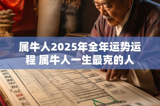 属牛人2025年全年运势运程 属牛人一生最克的人