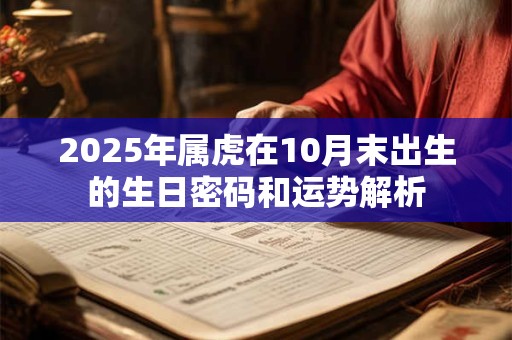 2025年属虎在10月末出生的生日密码和运势解析