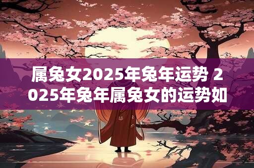 属兔女2025年兔年运势 2025年兔年属兔女的运势如何