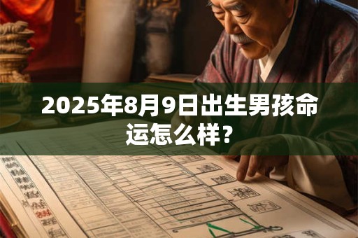 2025年8月9日出生男孩命运怎么样？