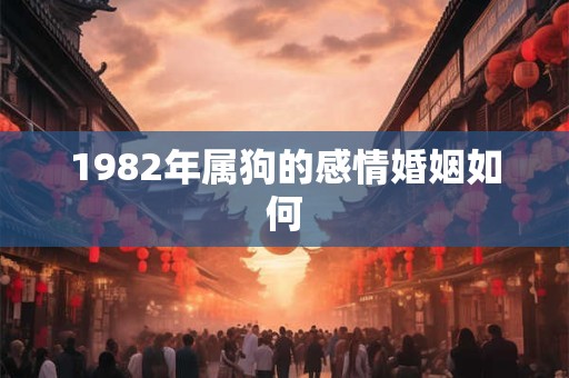 1982年属狗的感情婚姻如何