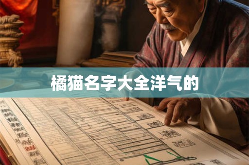 橘猫名字大全洋气的 橘猫名字大全洋气的