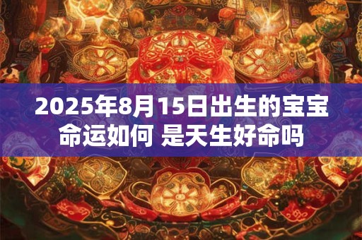 2025年8月15日出生的宝宝命运如何 是天生好命吗