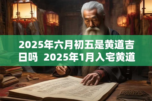 详细阅读:2025年六月初五是黄道吉日吗 2025年1月入宅黄道吉日 2025年六月初五是黄道吉日吗 2025年1月入宅黄道吉日