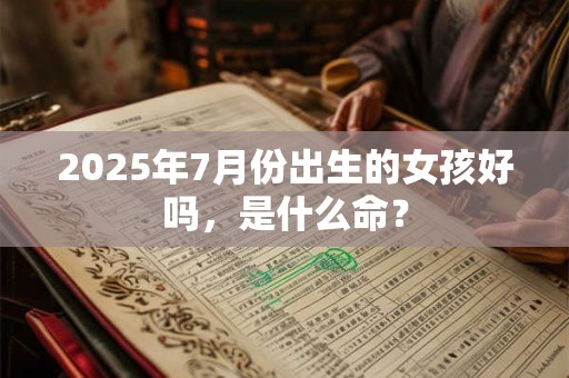 2025年7月份出生的女孩好吗，是什么命？