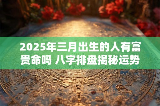 2025年三月出生的人有富贵命吗 八字排盘揭秘运势