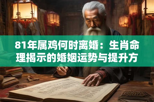 81年属鸡何时离婚：生肖命理揭示的婚姻运势与提升方法
