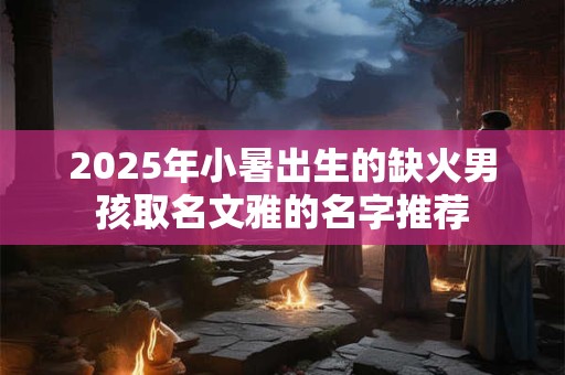 2025年小暑出生的缺火男孩取名文雅的名字推荐