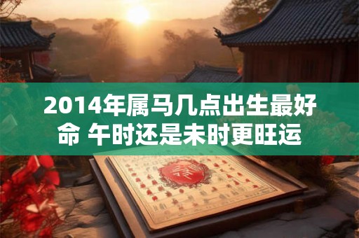 2014年属马几点出生最好命 午时还是未时更旺运