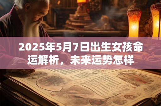 2025年5月7日出生女孩命运解析，未来运势怎样