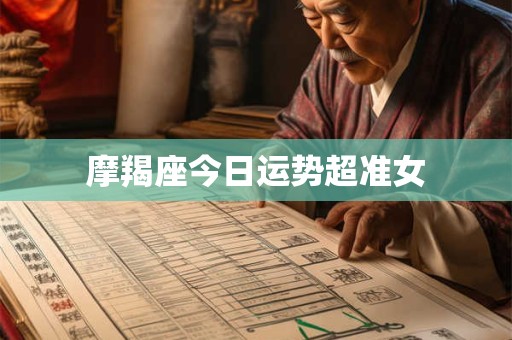 详细阅读:摩羯座今日运势超准女 摩羯座今日运势超准女