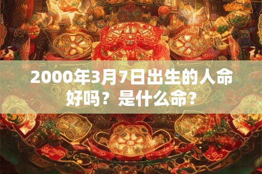 2000年3月7日出生的人命好吗？是什么命？