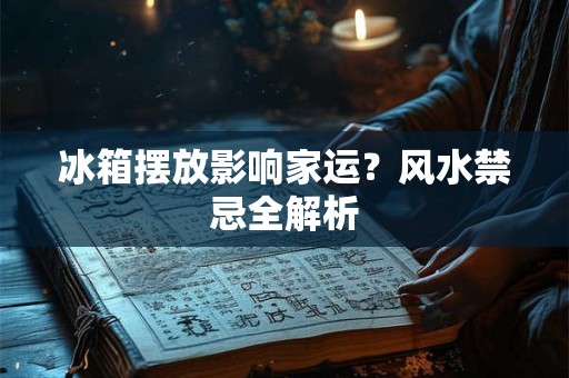 冰箱摆放影响家运？风水禁忌全解析