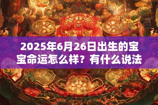 2025年6月26日出生的宝宝命运怎么样？有什么说法？