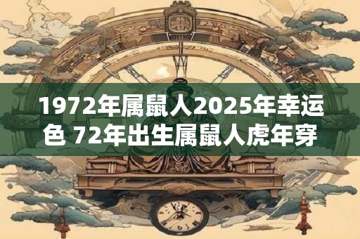 1972年属鼠人2025年幸运色 72年出生属鼠人虎年穿什么颜色衣服好