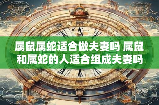属鼠属蛇适合做夫妻吗 属鼠和属蛇的人适合组成夫妻吗 属鼠属蛇适合做夫妻吗 属鼠和属蛇的人适合组成夫妻吗