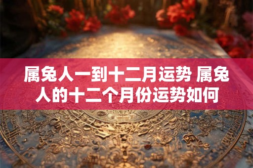 属兔人一到十二月运势 属兔人的十二个月份运势如何
