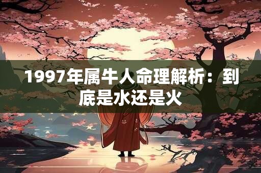 1997年属牛人命理解析:到底是水还是火 1997年属牛人命理解析:到底是水还是火