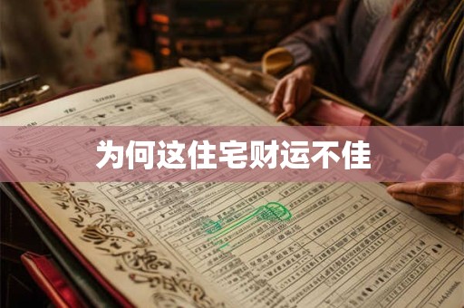 为何这住宅财运不佳