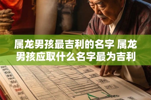属龙男孩最吉利的名字 属龙男孩应取什么名字最为吉利 属龙男孩最吉利的名字 属龙男孩应取什么名字最为吉利
