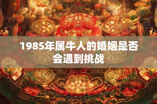 1985年属牛人的婚姻是否会遇到挑战