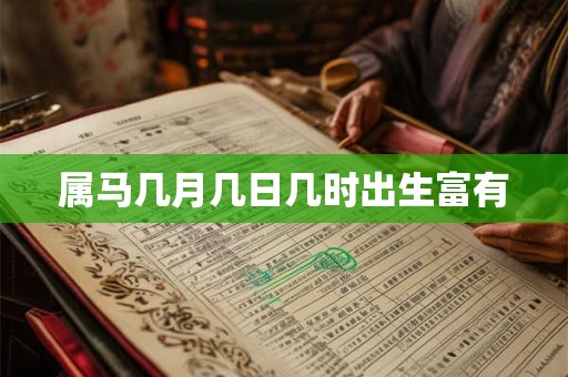 属马几月几日几时出生富有
